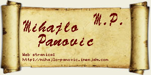 Mihajlo Panović vizit kartica